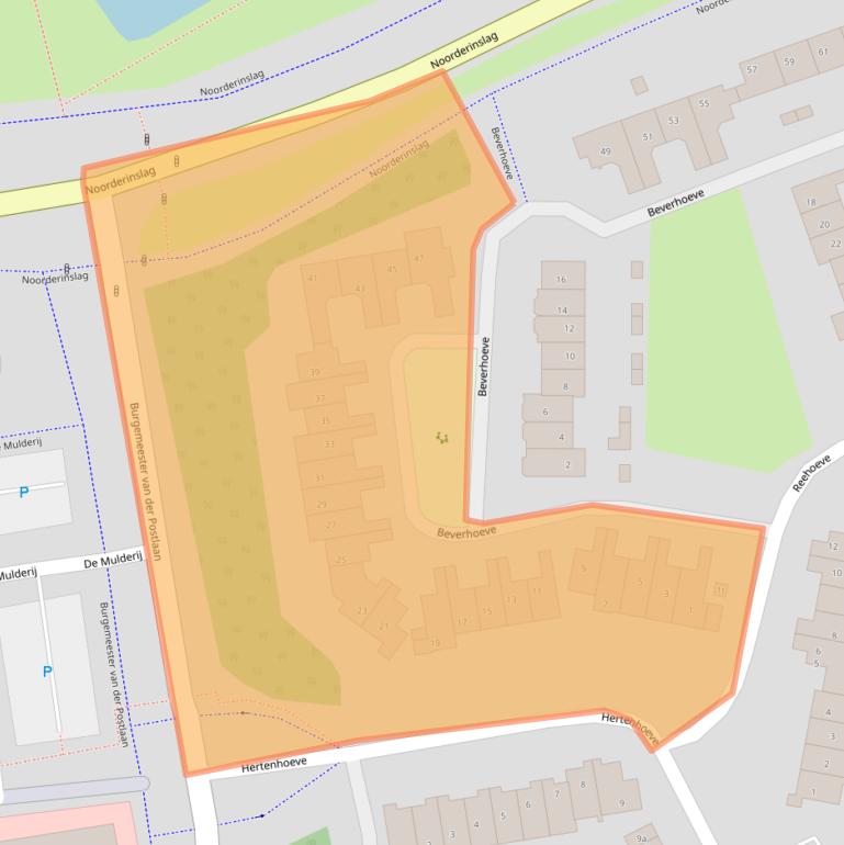 Kaart van postcodegebied 3831TD.