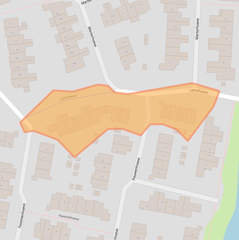 Kaart van postcodegebied 3831TN.
