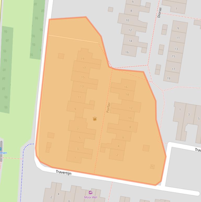 Kaart van postcodegebied 3831VL.