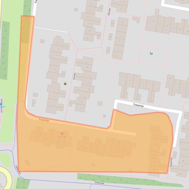 Kaart van postcodegebied 3831VN.