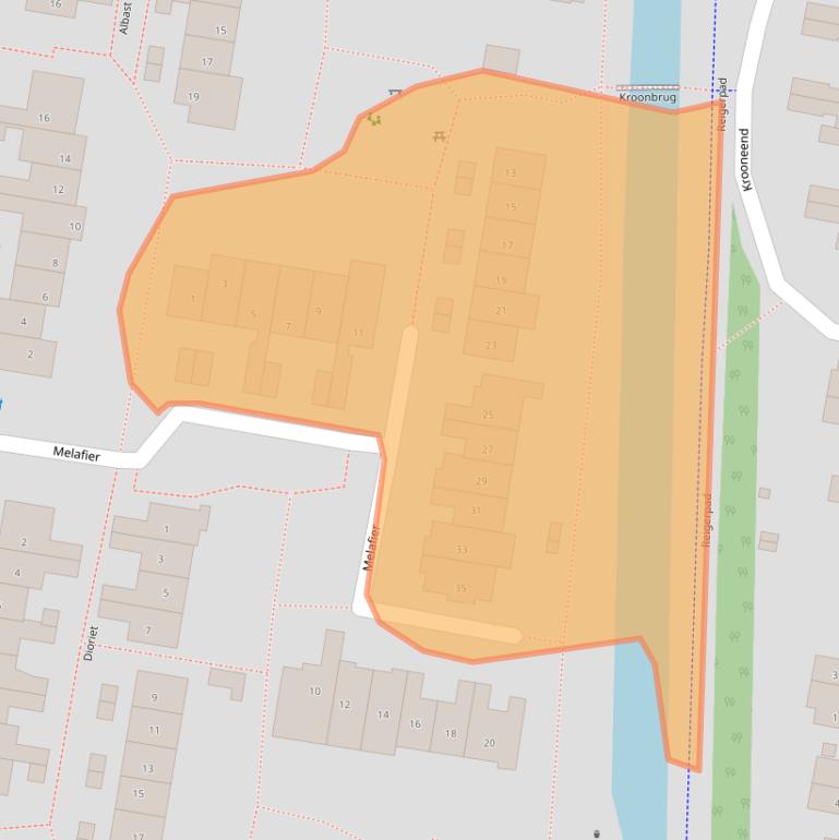 Kaart van postcodegebied 3831VR.