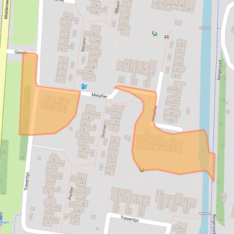 Kaart van postcodegebied 3831VS.