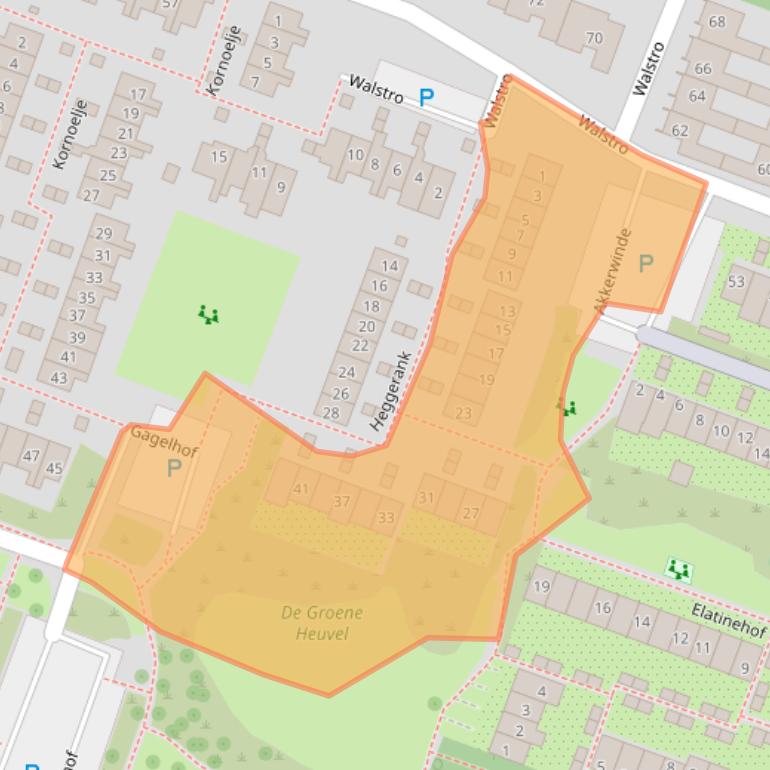 Kaart van postcodegebied 3831WN.