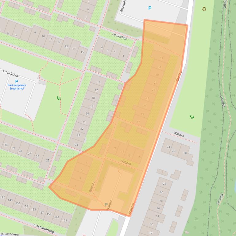 Kaart van postcodegebied 3831WT.