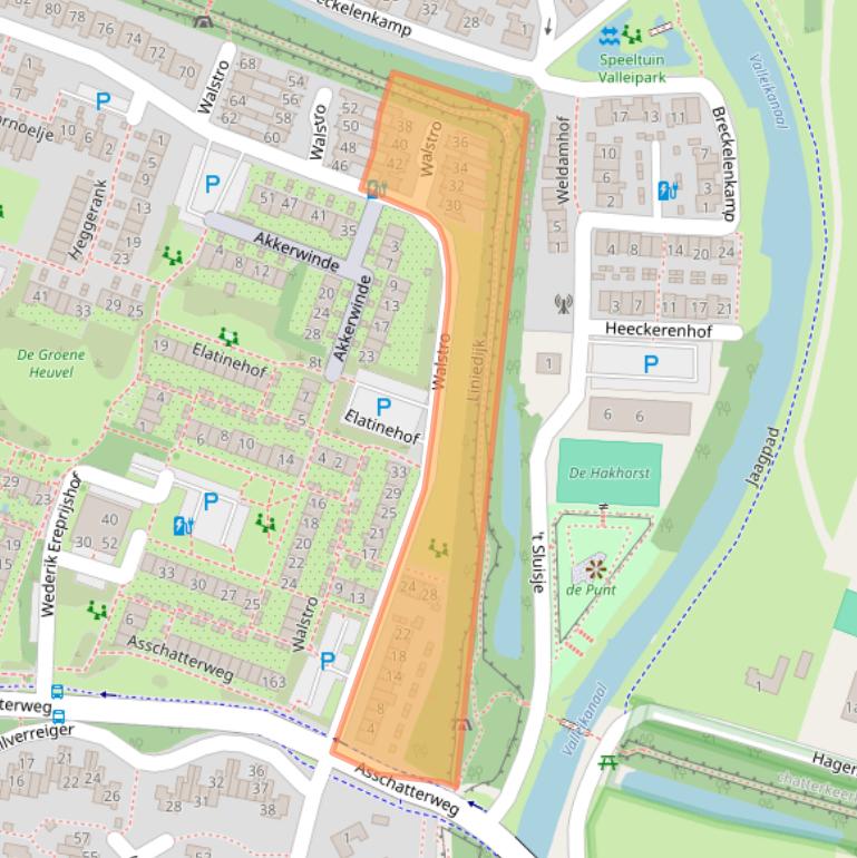 Kaart van postcodegebied 3831WX.