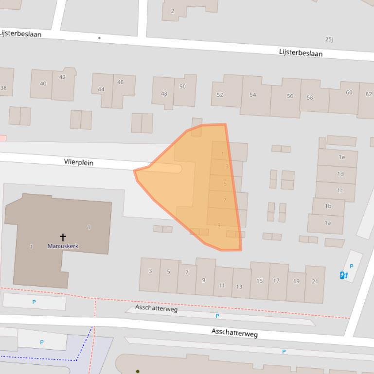 Kaart van postcodegebied 3831XB.