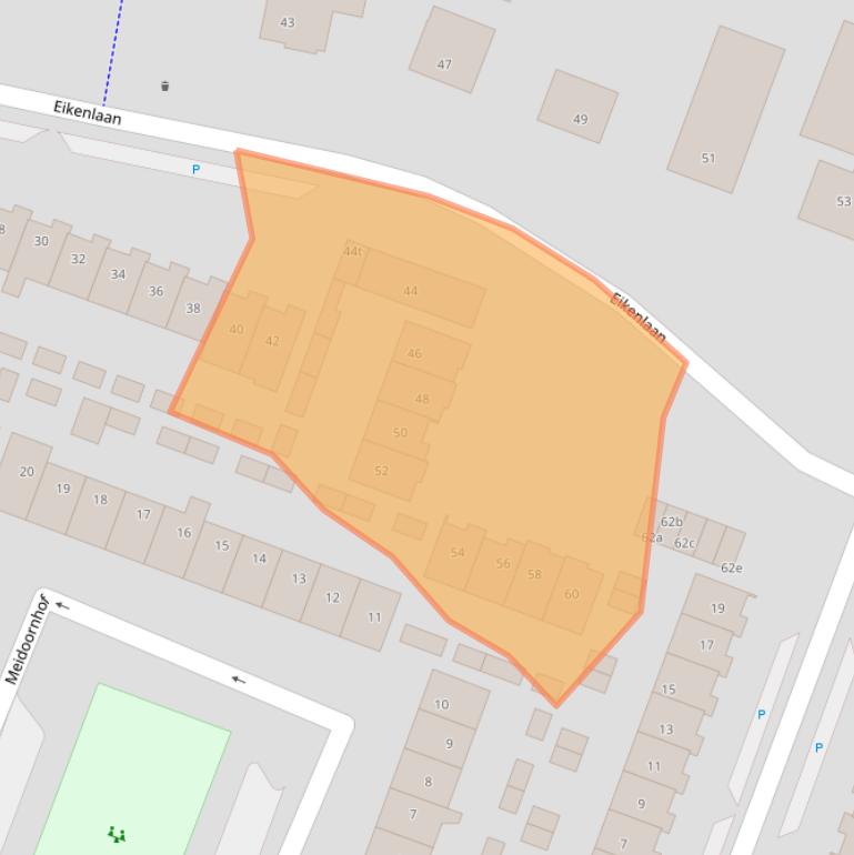 Kaart van postcodegebied 3831XH.