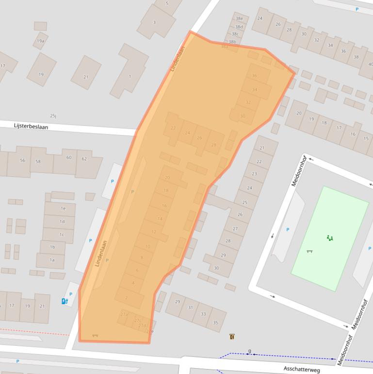 Kaart van postcodegebied 3831XP.