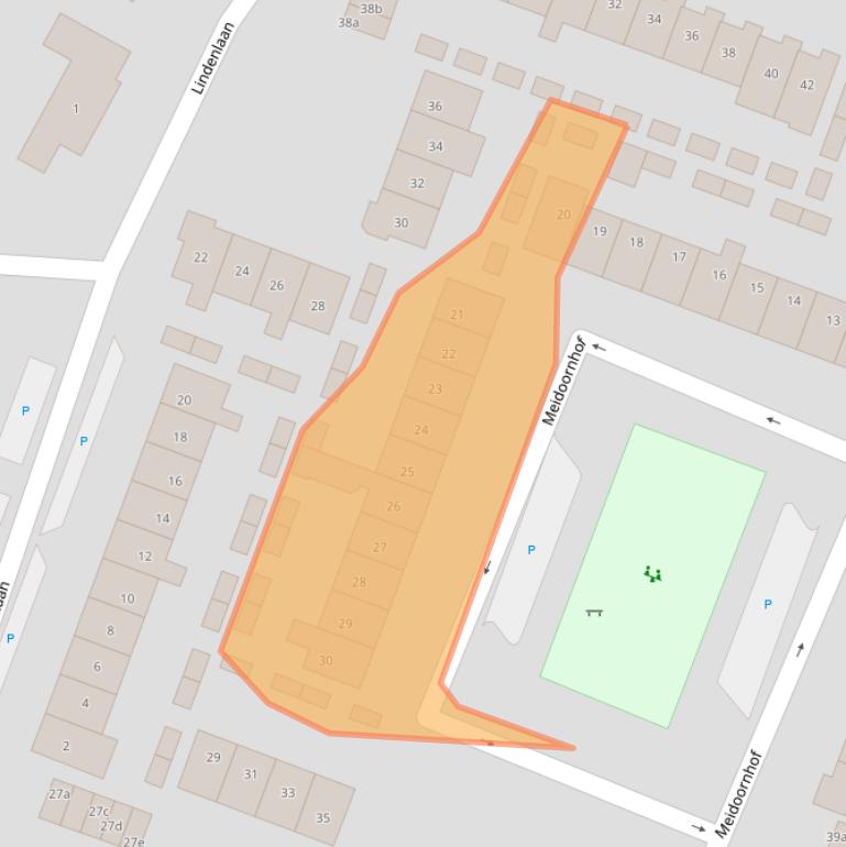 Kaart van postcodegebied 3831XS.