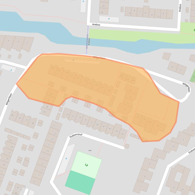 Kaart van postcodegebied 3831XW.