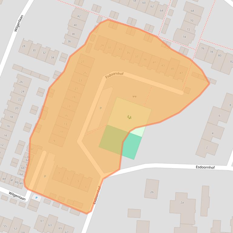 Kaart van postcodegebied 3831XX.