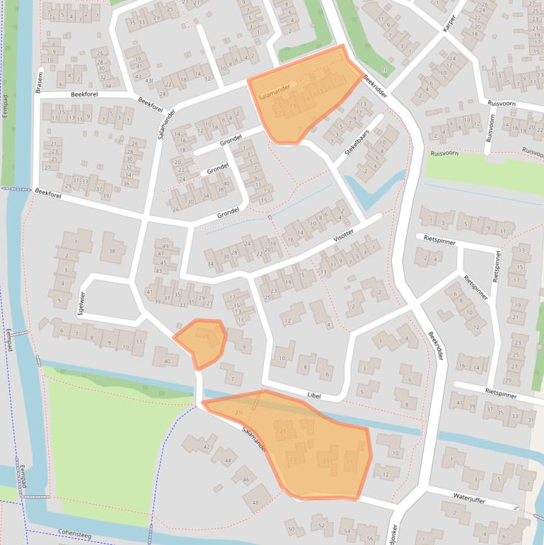 Kaart van postcodegebied 3831ZA.