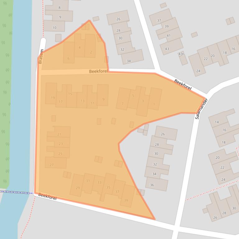 Kaart van postcodegebied 3831ZH.