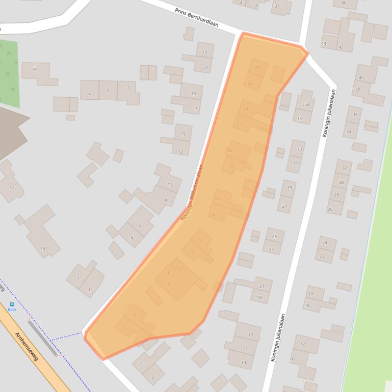 Kaart van postcodegebied 3832AW.