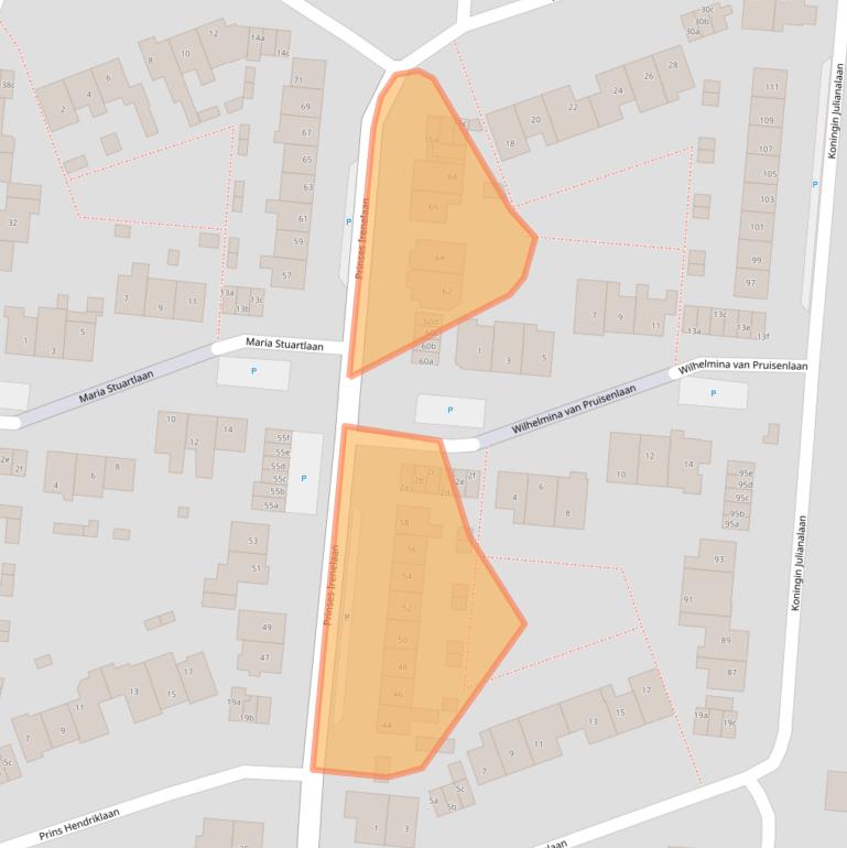 Kaart van postcodegebied 3832CD.