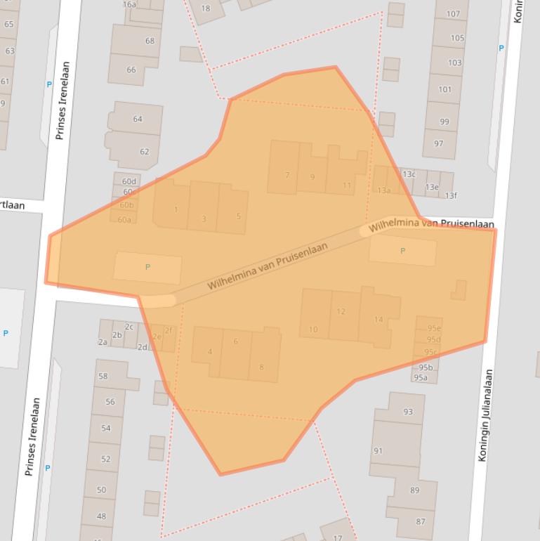 Kaart van postcodegebied 3832CH.
