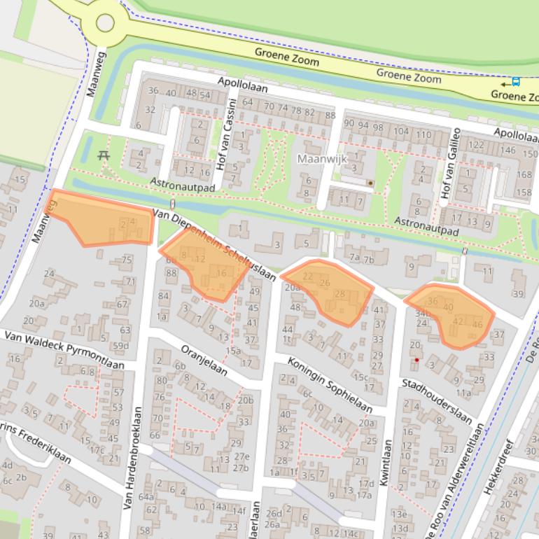 Kaart van postcodegebied 3832EG.