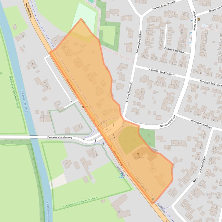 Kaart van postcodegebied 3832GJ.