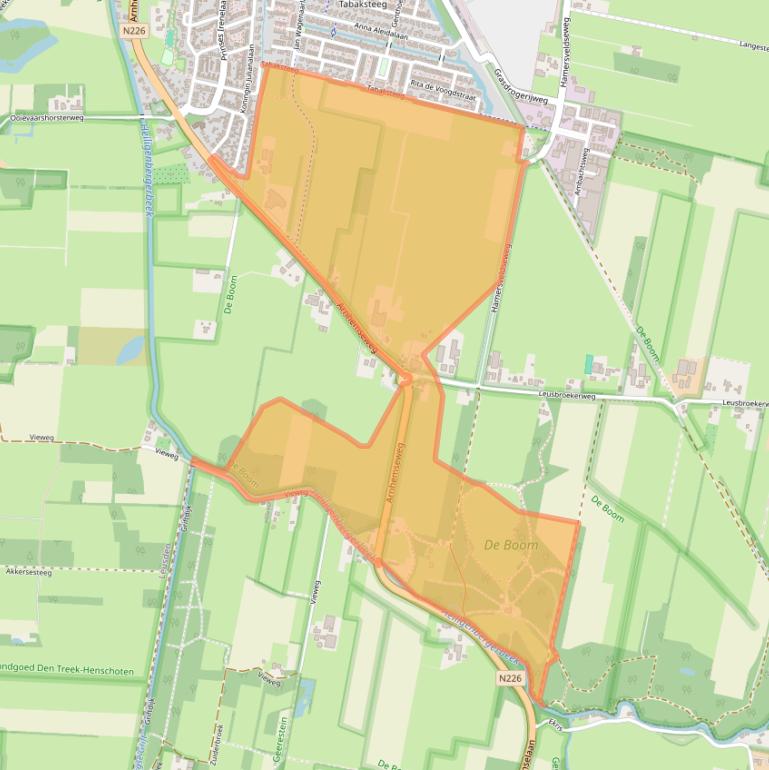 Kaart van postcodegebied 3832GK.