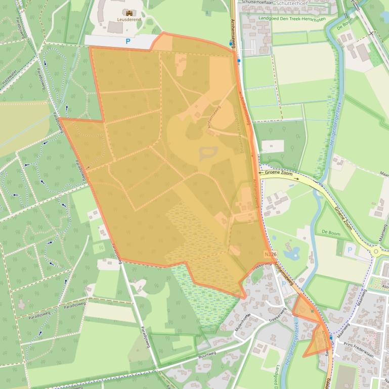 Kaart van postcodegebied 3832GL.