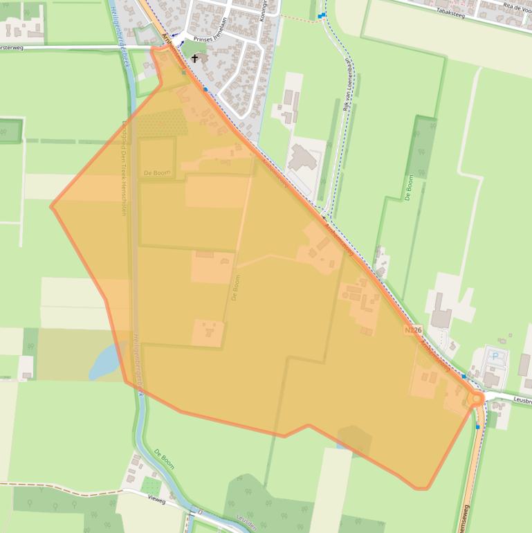 Kaart van postcodegebied 3832GN.