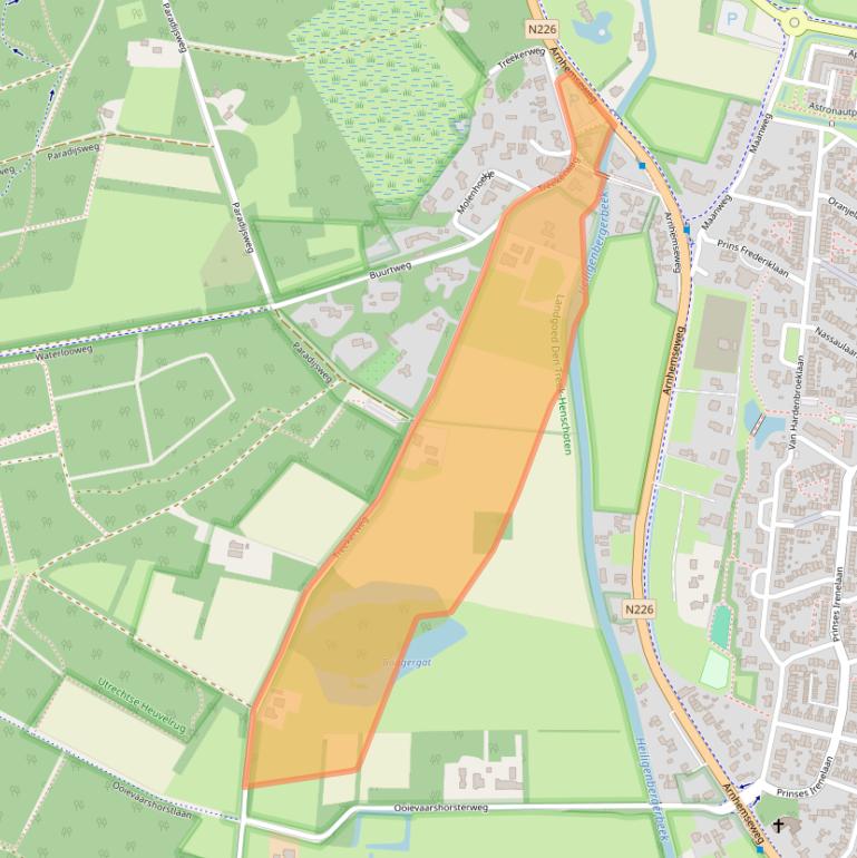 Kaart van postcodegebied 3832GW.