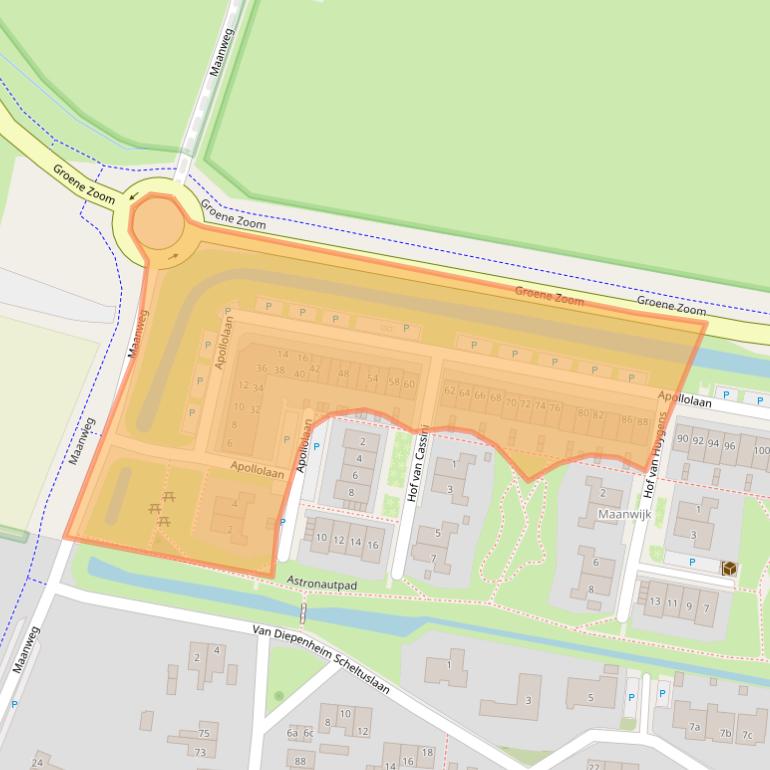 Kaart van postcodegebied 3832HA.