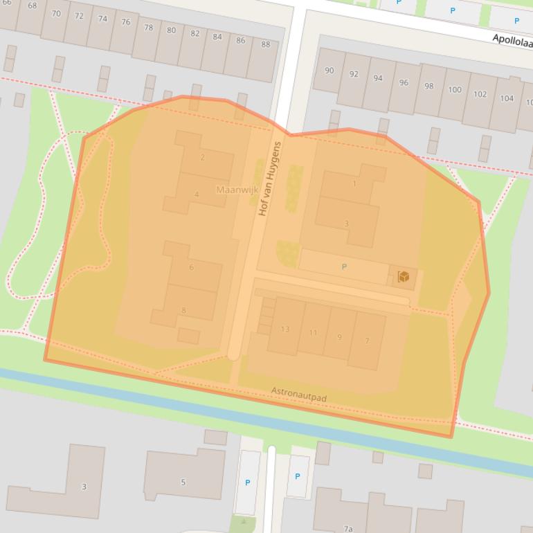 Kaart van postcodegebied 3832HD.