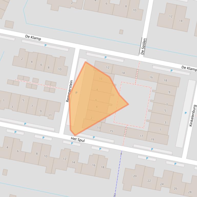 Kaart van postcodegebied 3832JE.