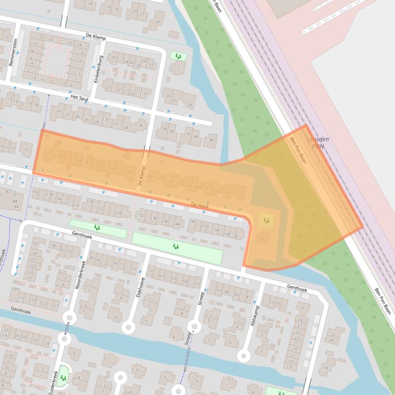 Kaart van postcodegebied 3832JK.