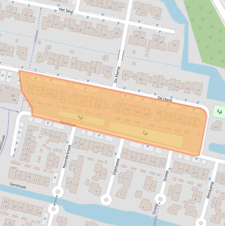 Kaart van postcodegebied 3832JM.