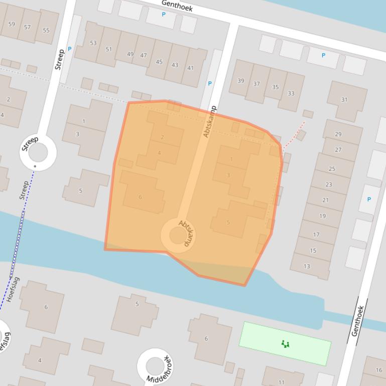 Kaart van postcodegebied 3832KB.