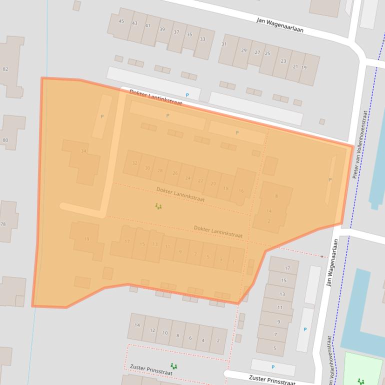 Kaart van postcodegebied 3832KV.