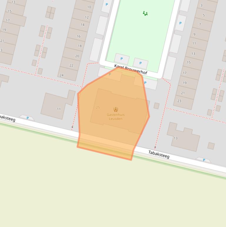 Kaart van postcodegebied 3832LL.