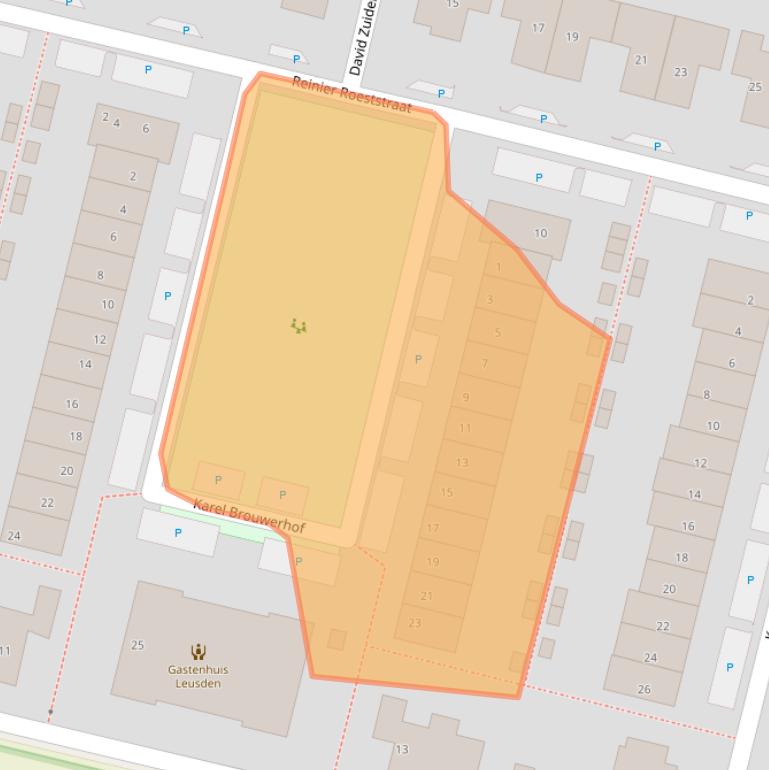 Kaart van postcodegebied 3832LM.