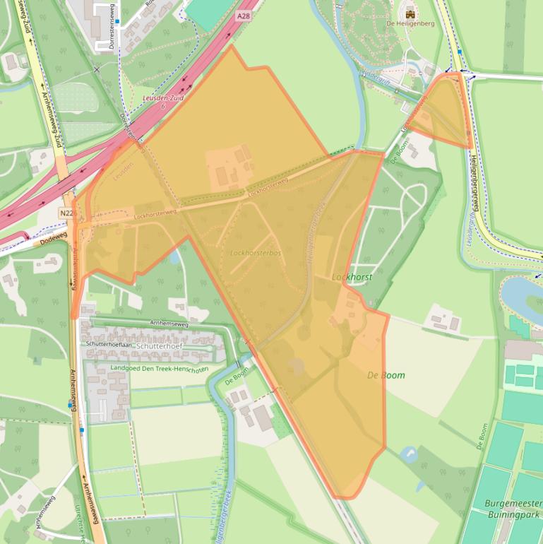 Kaart van postcodegebied 3832RA.