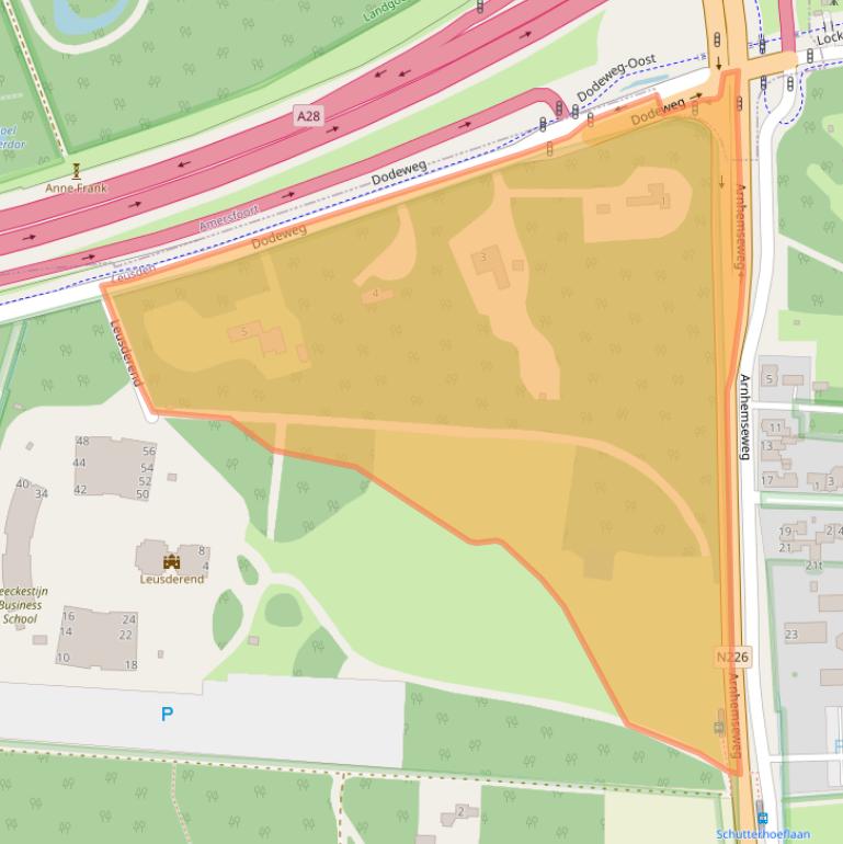 Kaart van postcodegebied 3832RB.