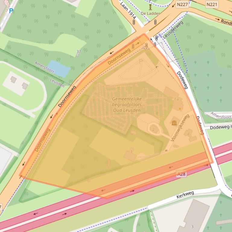 Kaart van postcodegebied 3832RG.