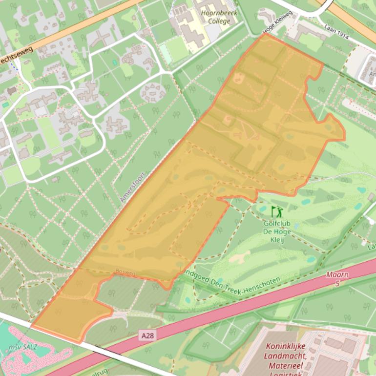 Kaart van postcodegebied 3832RJ.