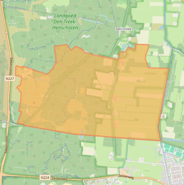 Kaart van postcodegebied 3832RV.