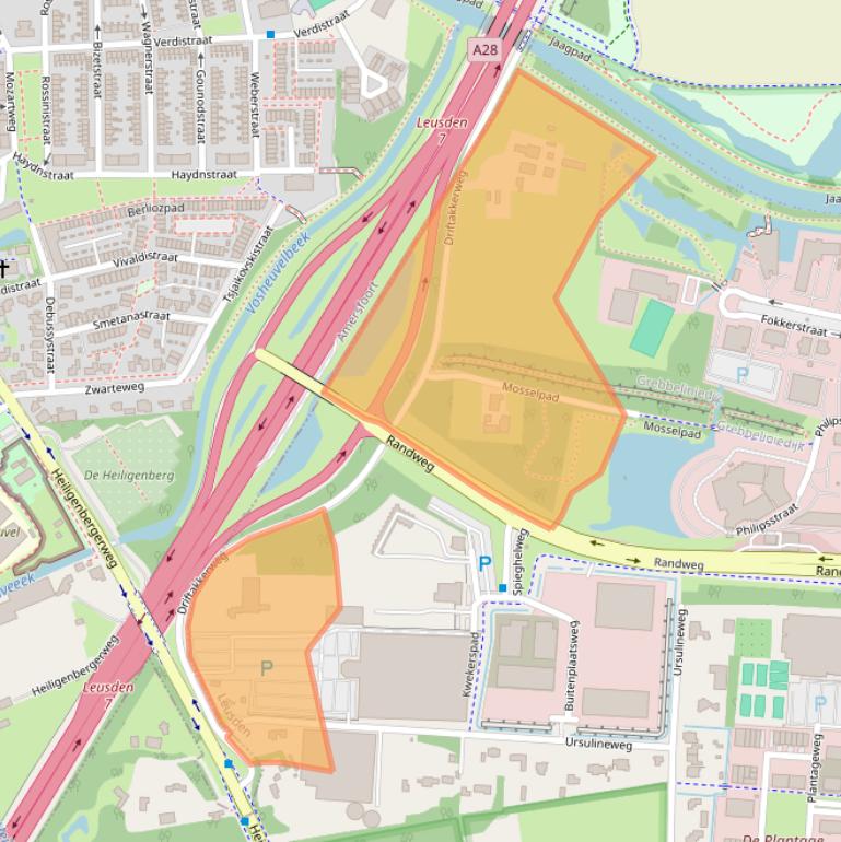 Kaart van postcodegebied 3833AB.