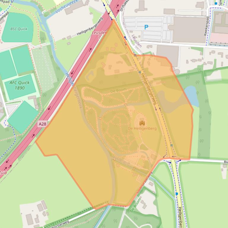 Kaart van postcodegebied 3833AC.