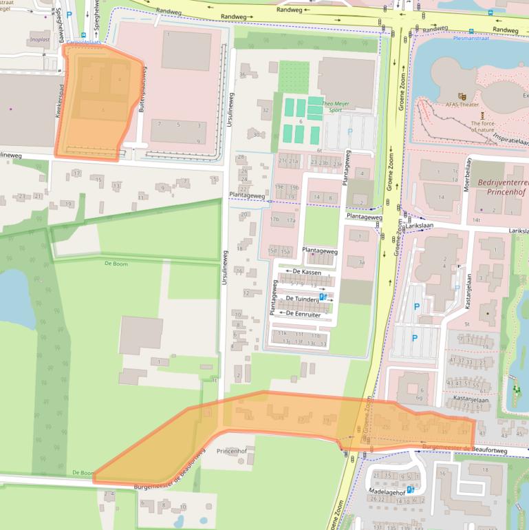 Kaart van postcodegebied 3833AD.