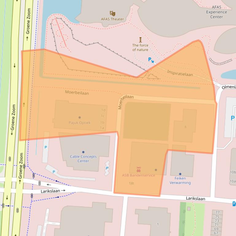 Kaart van postcodegebied 3833AW.