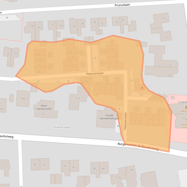 Kaart van postcodegebied 3833AX.