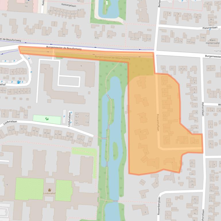 Kaart van postcodegebied 3833BA.