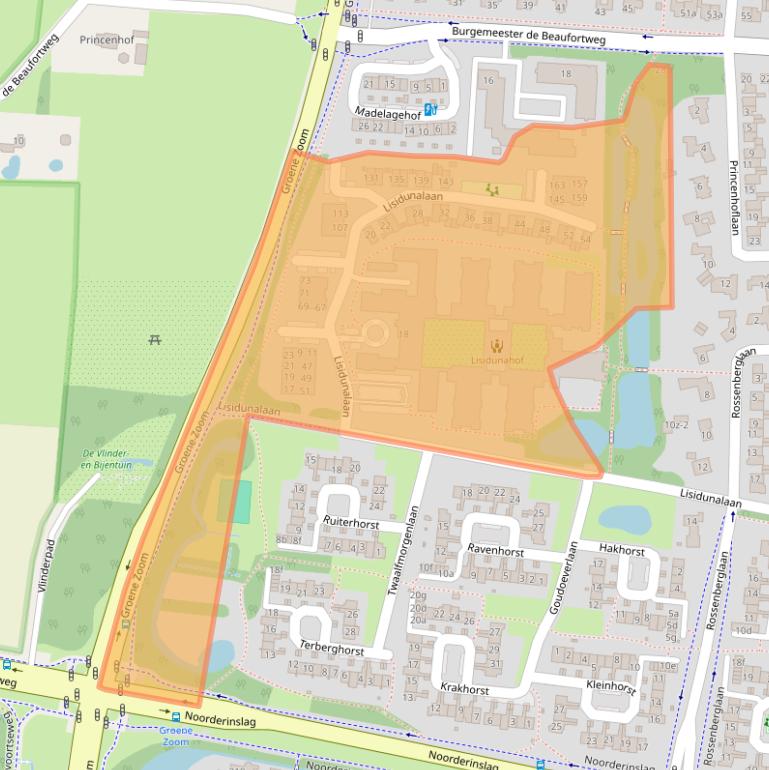 Kaart van postcodegebied 3833BS.