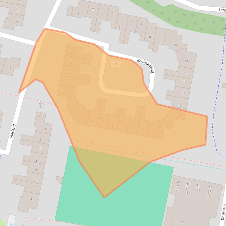 Kaart van postcodegebied 3833CJ.