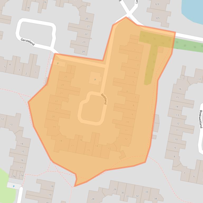 Kaart van postcodegebied 3833CR.