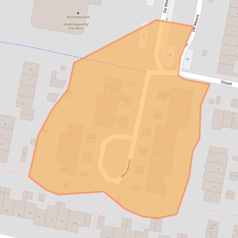 Kaart van postcodegebied 3833CZ.